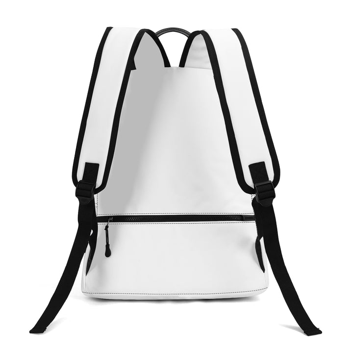 RISE ABOVE 01 17 Inch Twill (PU) Leather School Backpack Skull White