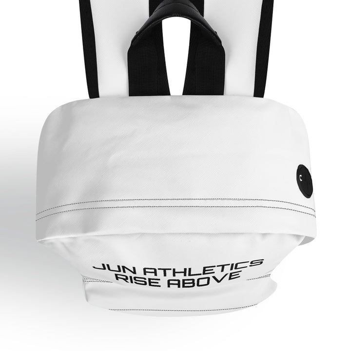 RISE ABOVE 01 17 Inch Twill (PU) Leather School Backpack Skull White