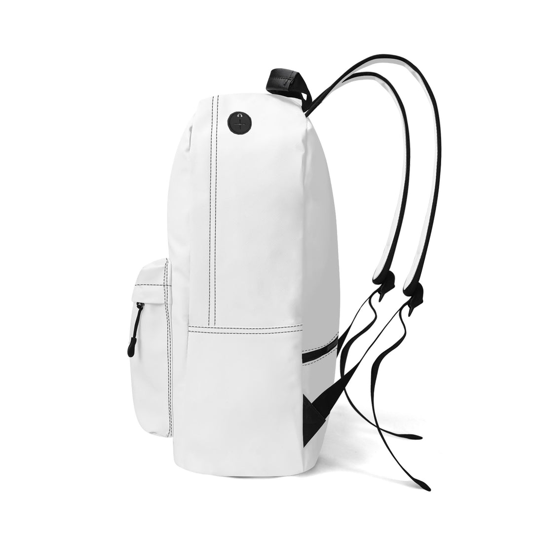 RISE ABOVE 01 17 Inch Twill (PU) Leather School Backpack Skull White