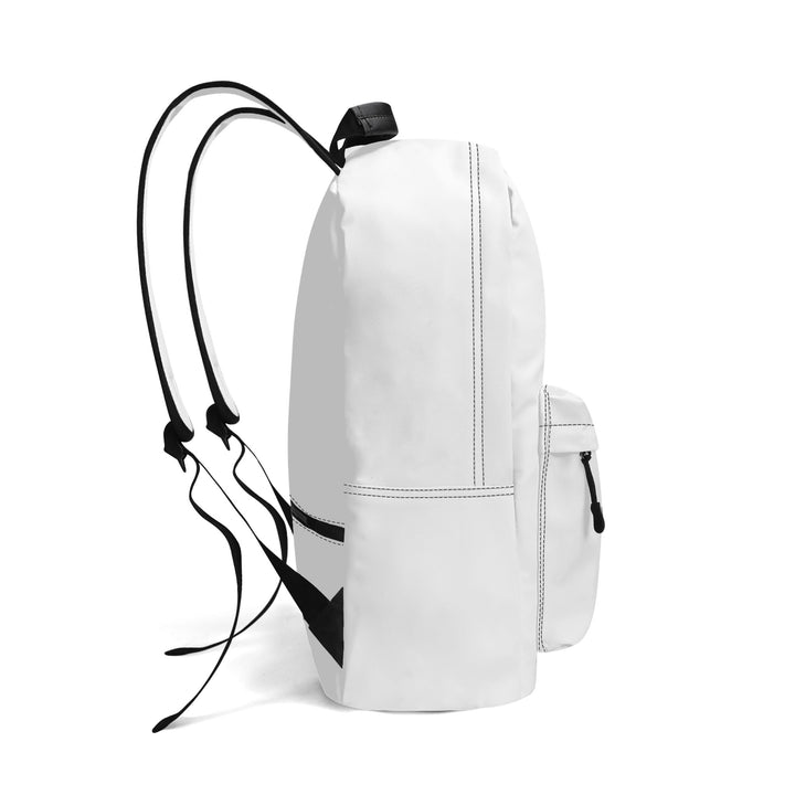 RISE ABOVE 01 17 Inch Twill (PU) Leather School Backpack Skull White