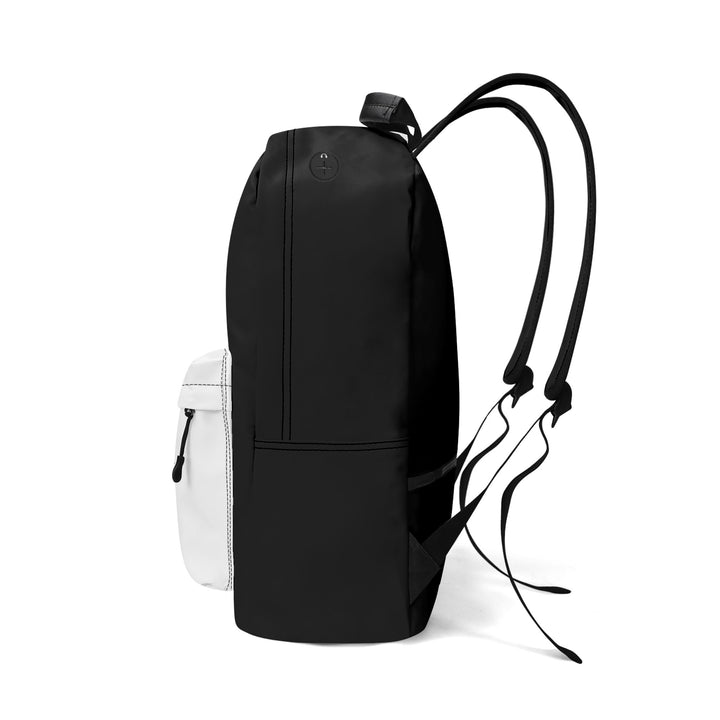 RISE ABOVE 01 17 Inch Twill (PU) Leather School Backpack Black x Skull White