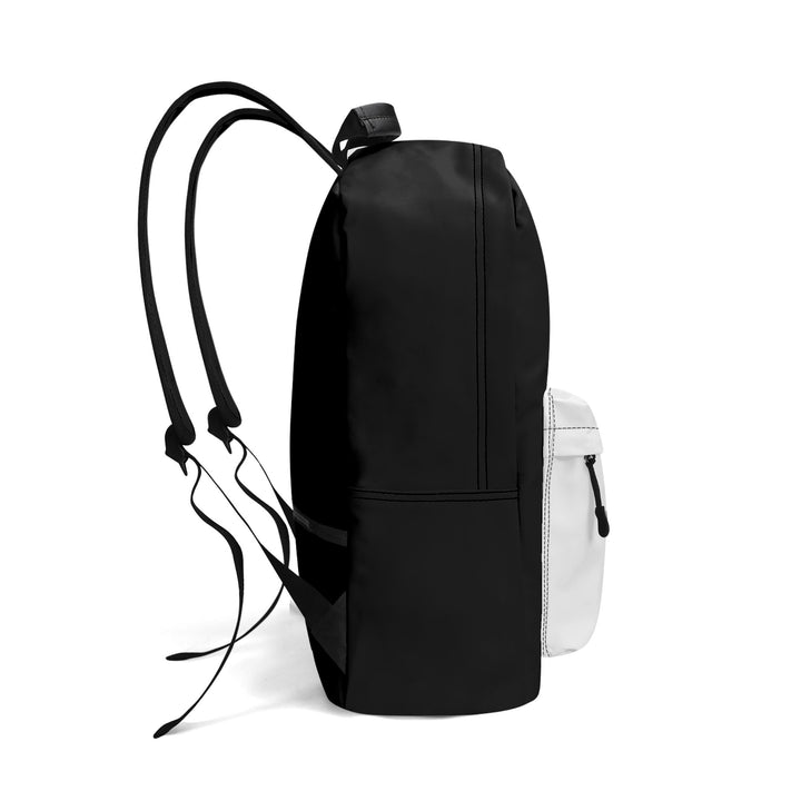 RISE ABOVE 01 17 Inch Twill (PU) Leather School Backpack Black x Skull White