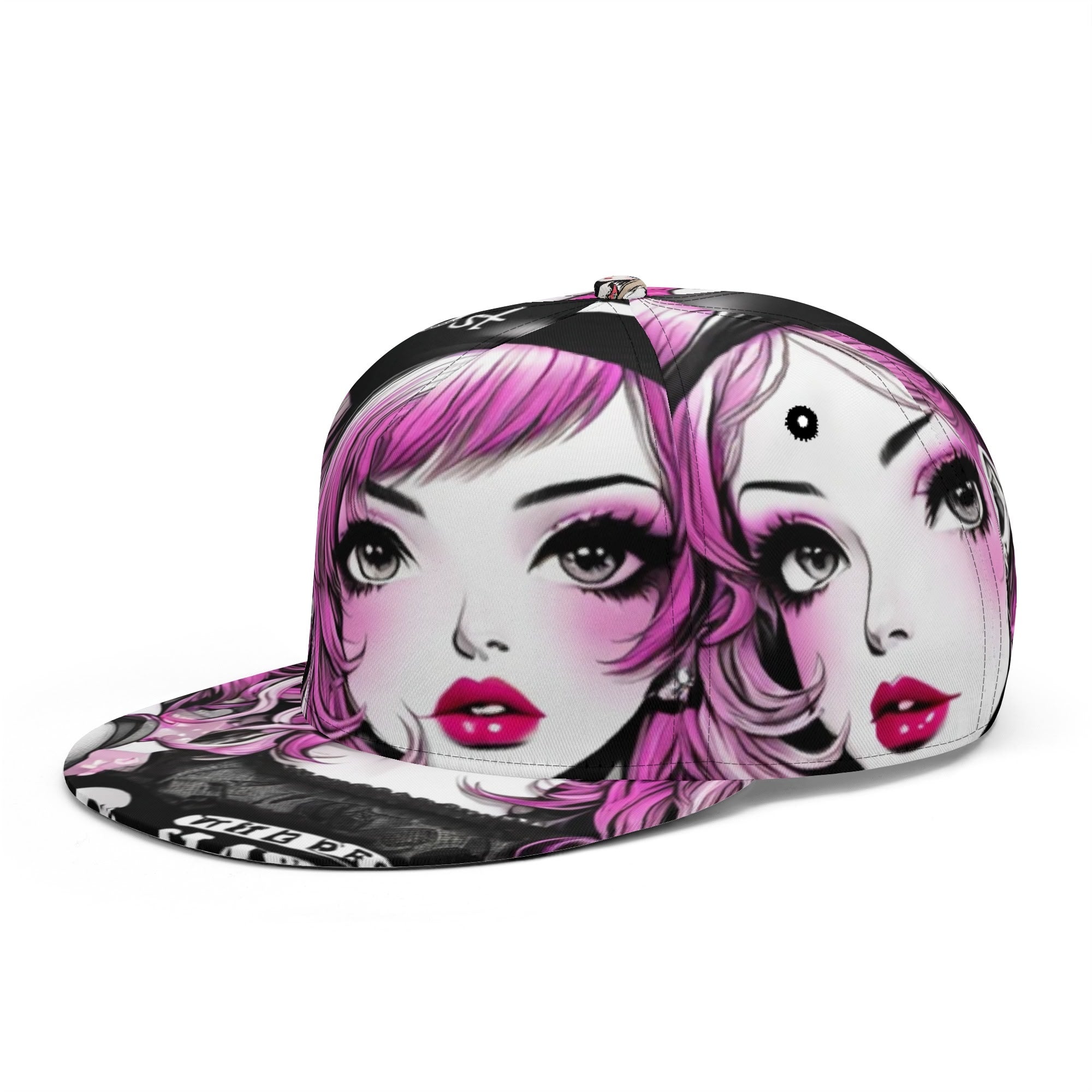 HEART REBEL 03 Art Flat Bill Snapback Cap
