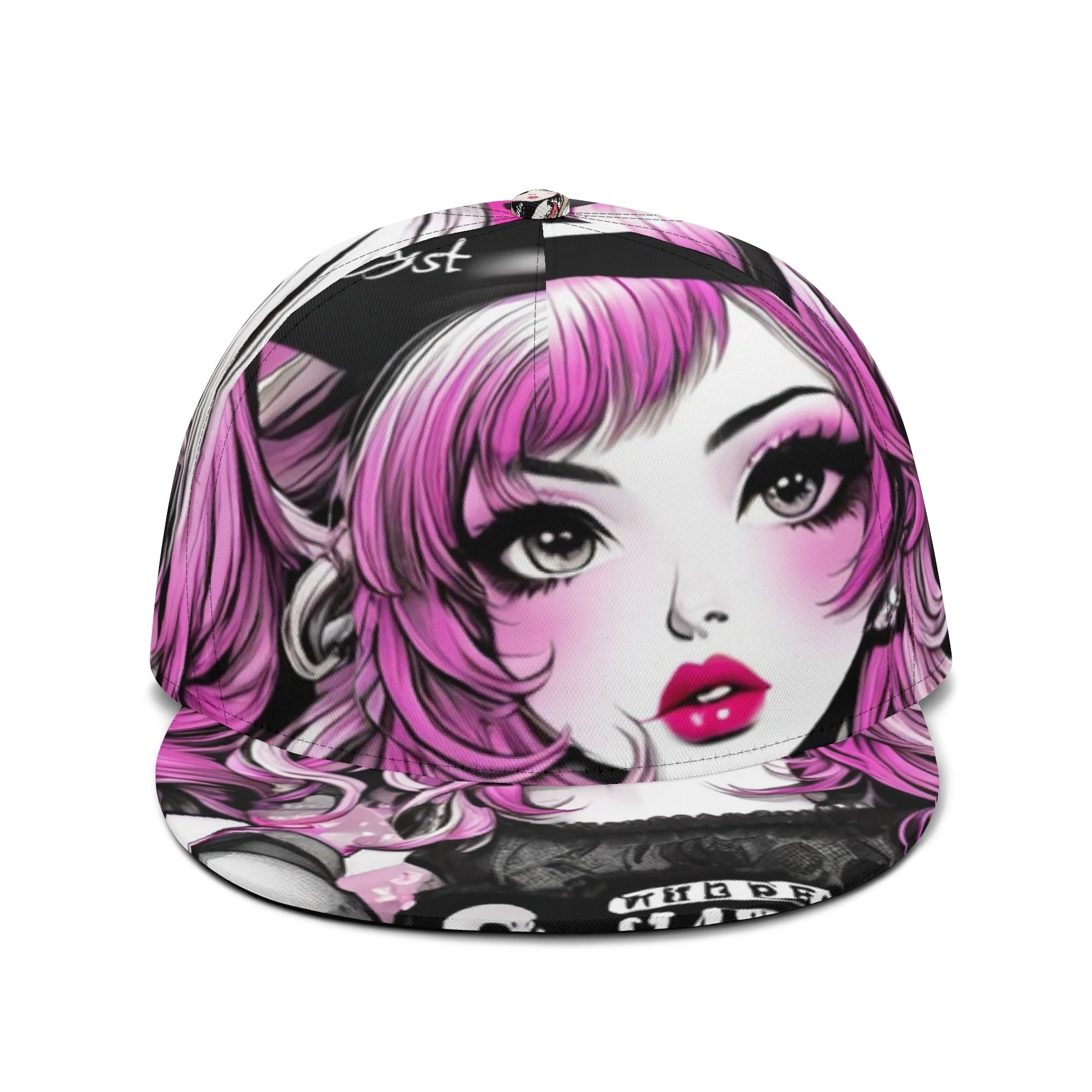 HEART REBEL 03 Art Flat Bill Snapback Cap
