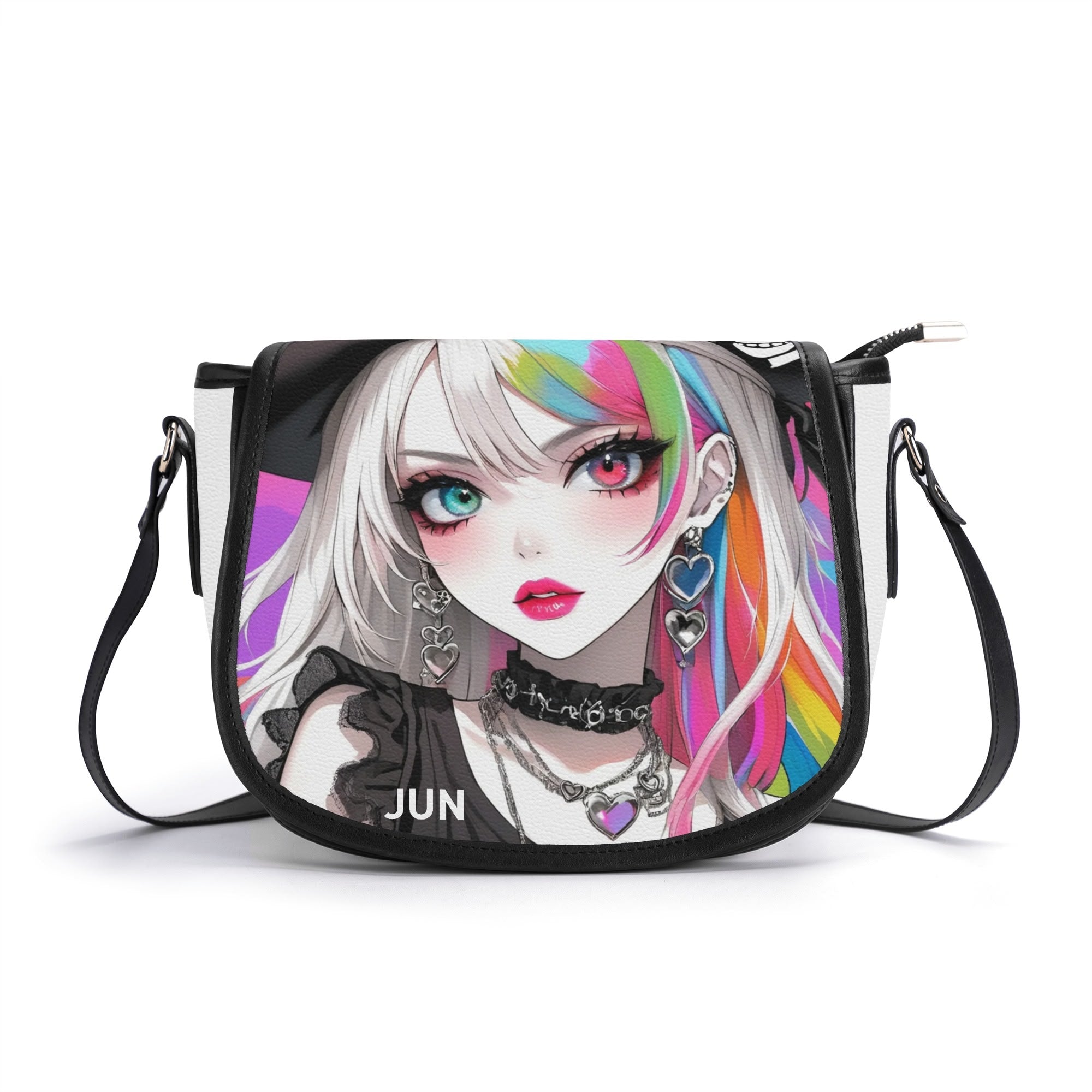 SAVE LOVE 01 PU Leather Saddle Bag