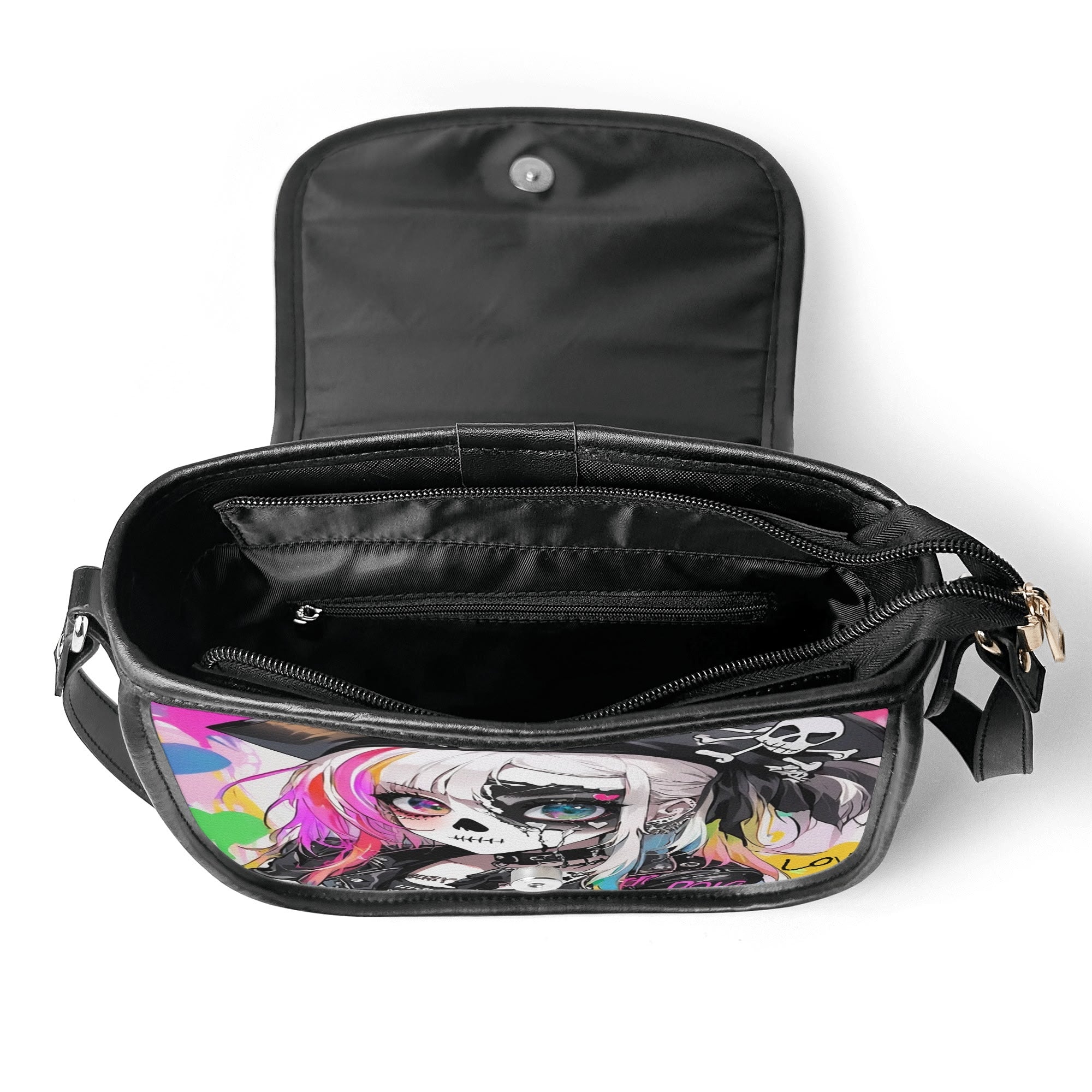 SAVE LOVE 01 PU Leather Saddle Bag