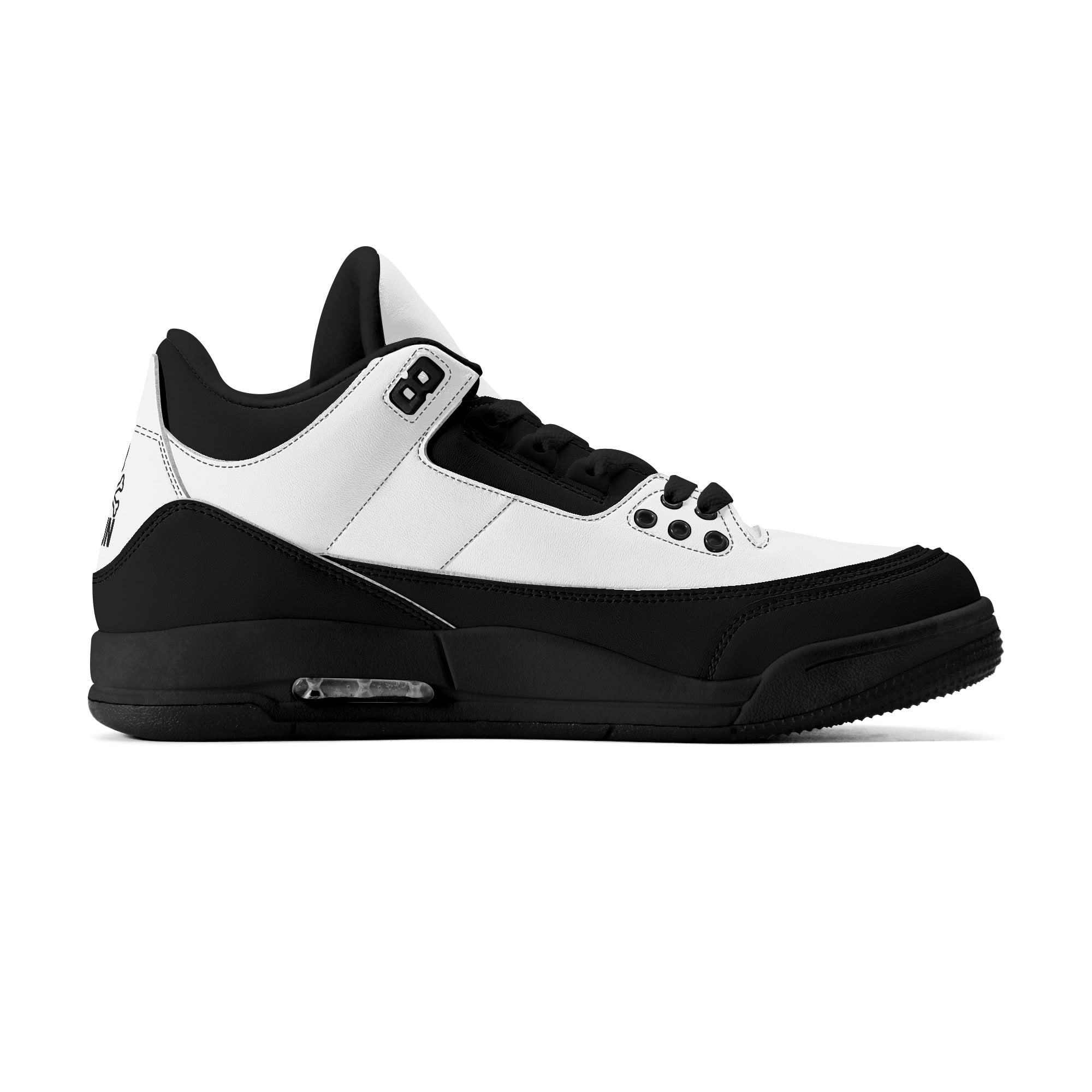 JUN RISE ABOVE 01 Women’s Retro High Basketball Sneaker - Black