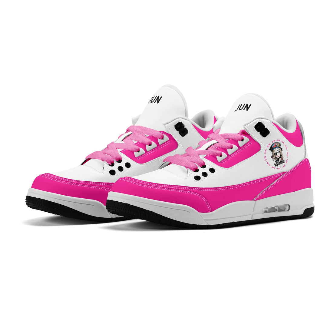JUN RISE ABOVE 01 Women’s Retro High Basketball Sneaker - Urban Pink