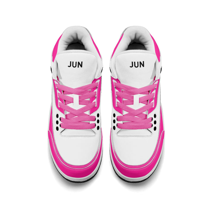 JUN RISE ABOVE 01 Women’s Retro High Basketball Sneaker - Urban Pink