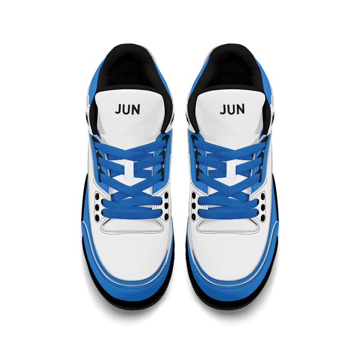 JUN RISE ABOVE 01 Women’s Retro High Basketball Sneaker - Urban Blue