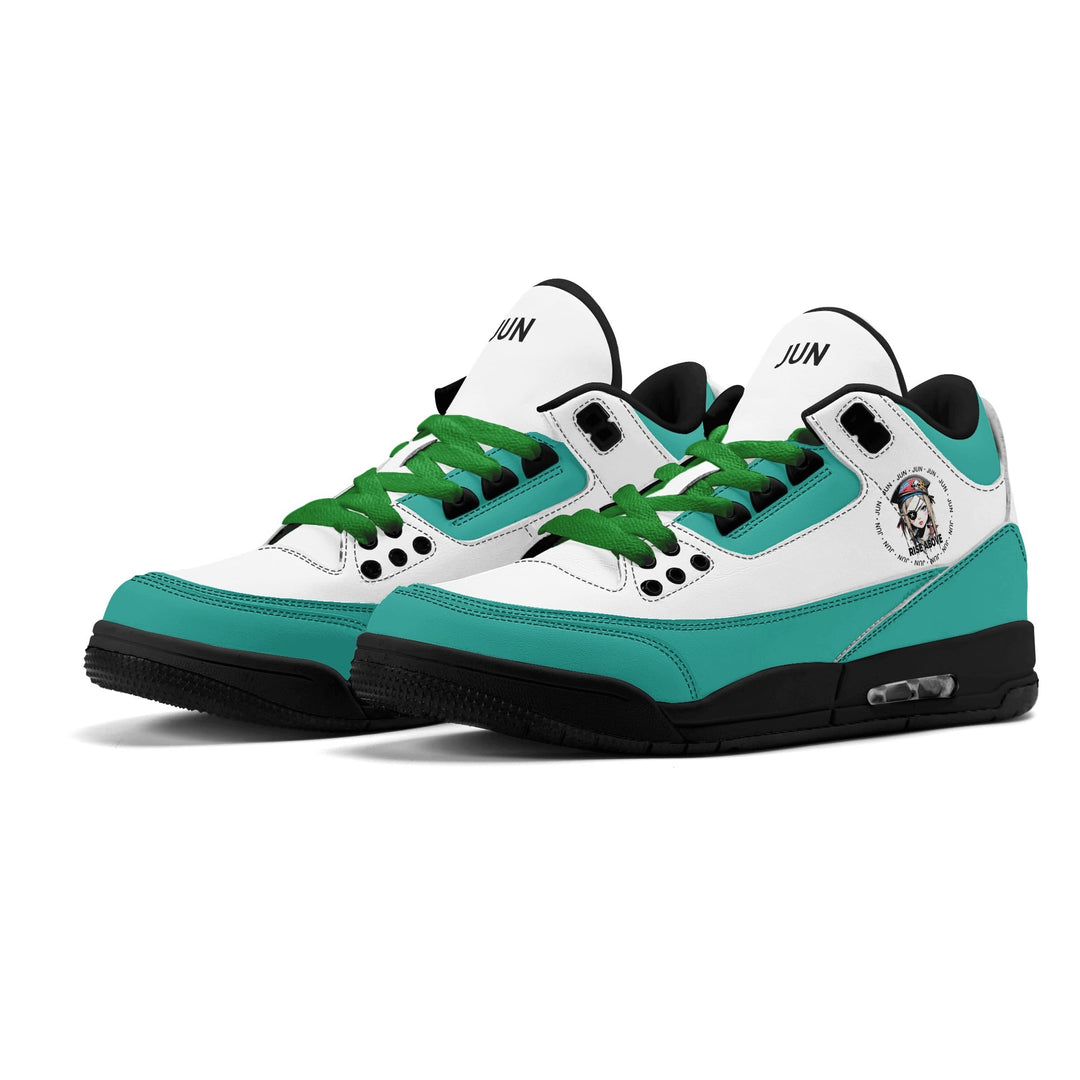 JUN RISE ABOVE 01 Women’s Retro High Basketball Sneaker - Urban Mint