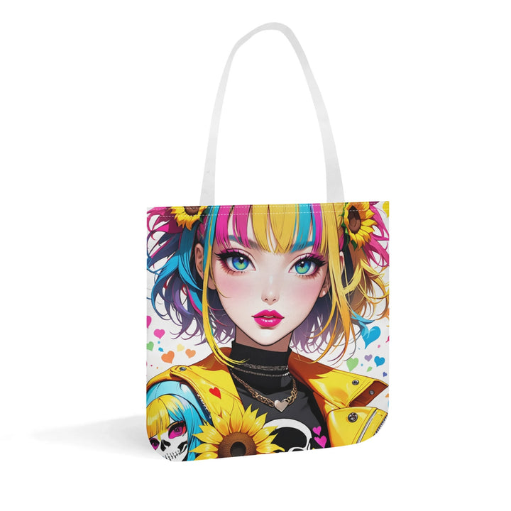 Colorful Hearts 03 – Skull & Sunflower Girl Premium Tote