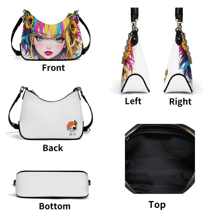 JUN COLORFUL HEART 01 – PU Leather Shoulder Bag