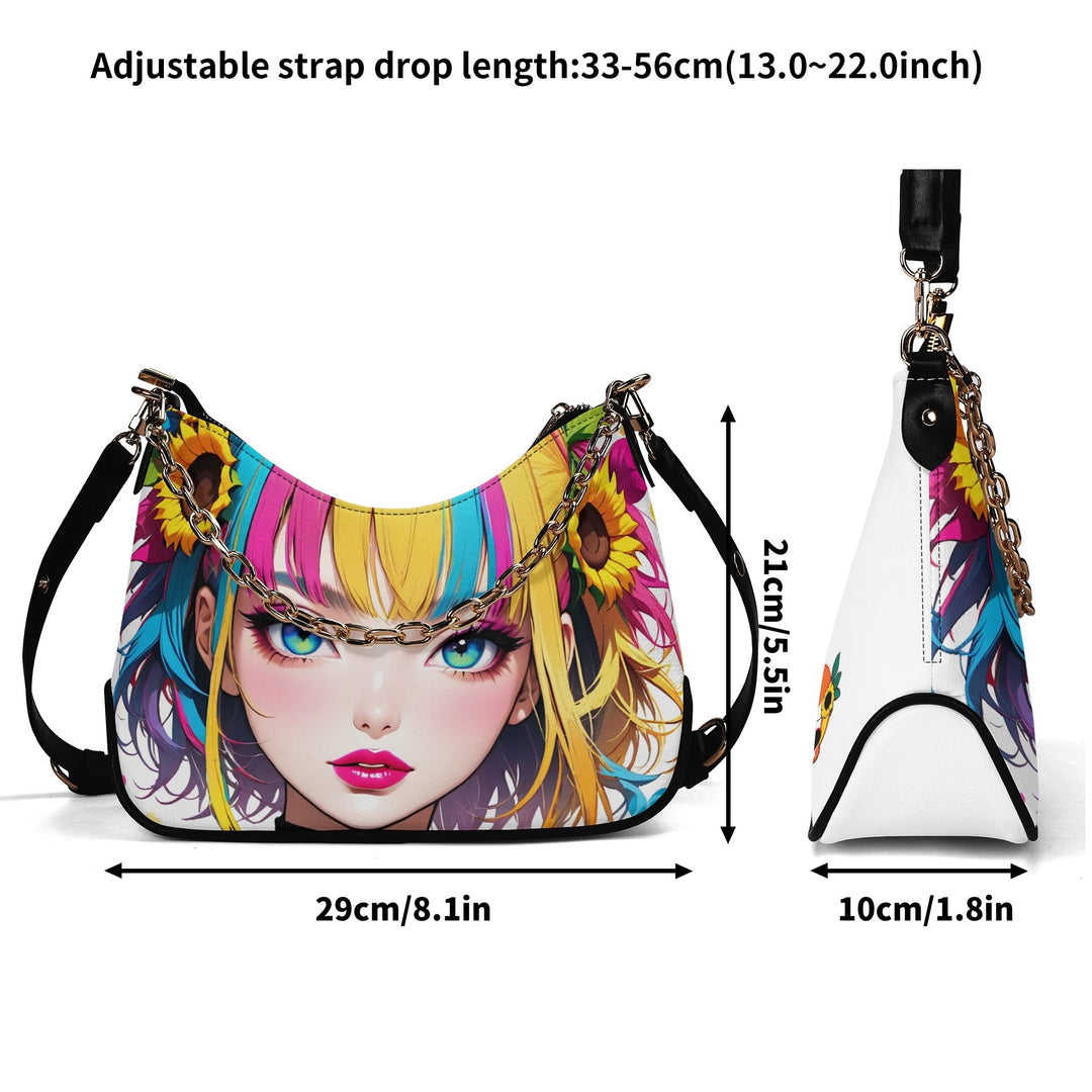 JUN COLORFUL HEART 01 – PU Leather Shoulder Bag