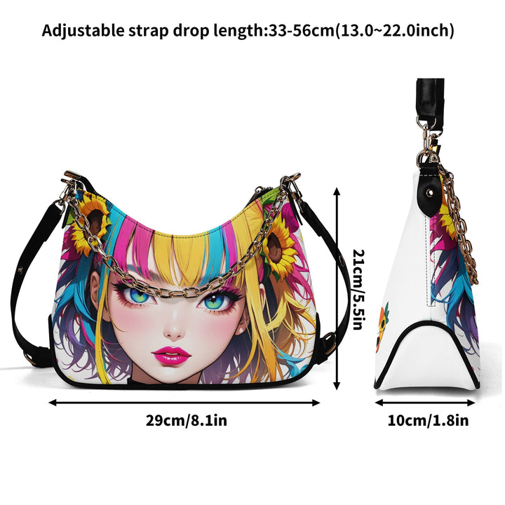 JUN COLORFUL HEART 01 – PU Leather Shoulder Bag
