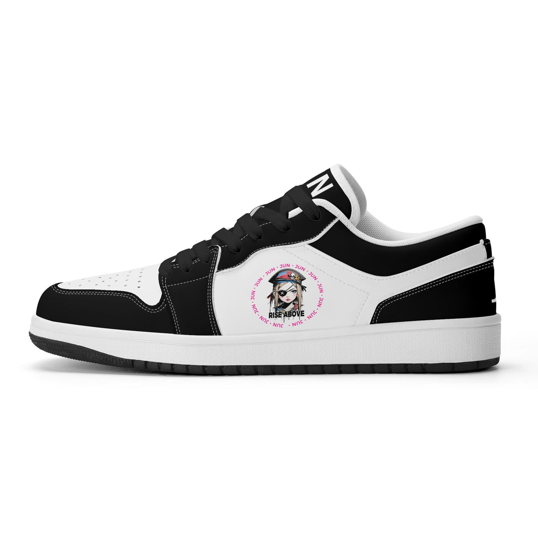 URBAN V2 ウィメンズ プレミアムPU ローカットスニーカー｜ブラック