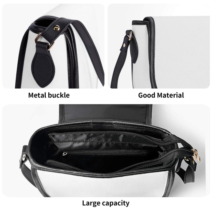 SAVE LOVE 01 PU Leather Saddle Bag
