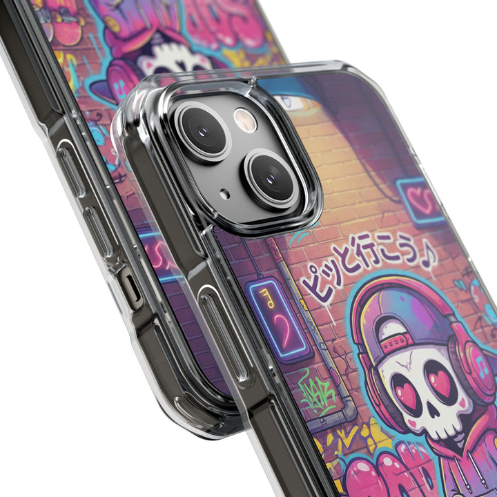 HEARTON（ハートン）「ピッと行こう♪」クリアマグネット耐衝撃スマホケース