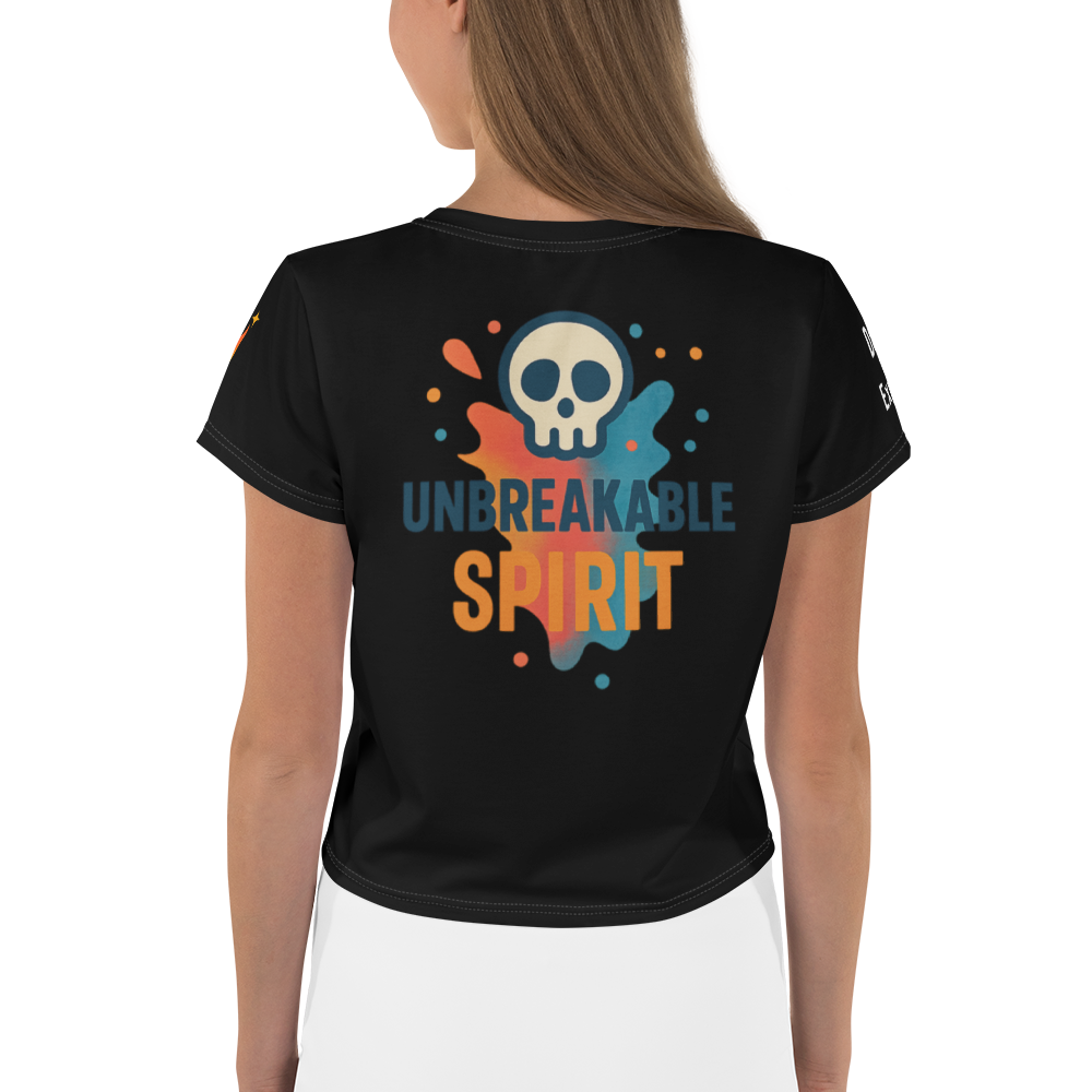 JUN CORE 01 – UNBREAKABLE SPIRIT CROP TEE （Black Edition）