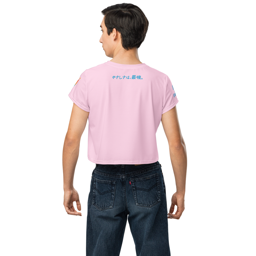 超絶無敵KAWAii 01 CROP TEE-やさしさ最強バージョン-パステルピンク