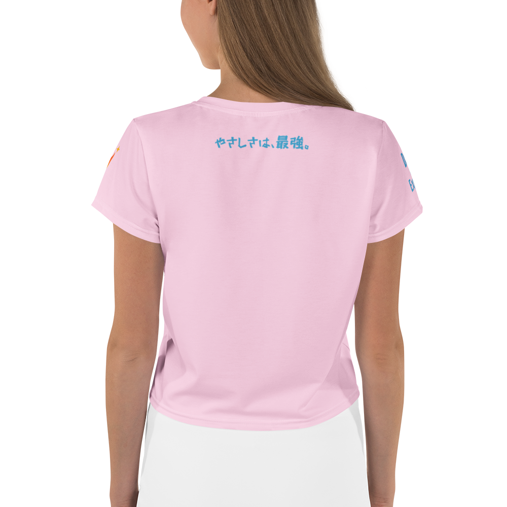 超絶無敵KAWAii 01 CROP TEE-やさしさ最強バージョン-パステルピンク