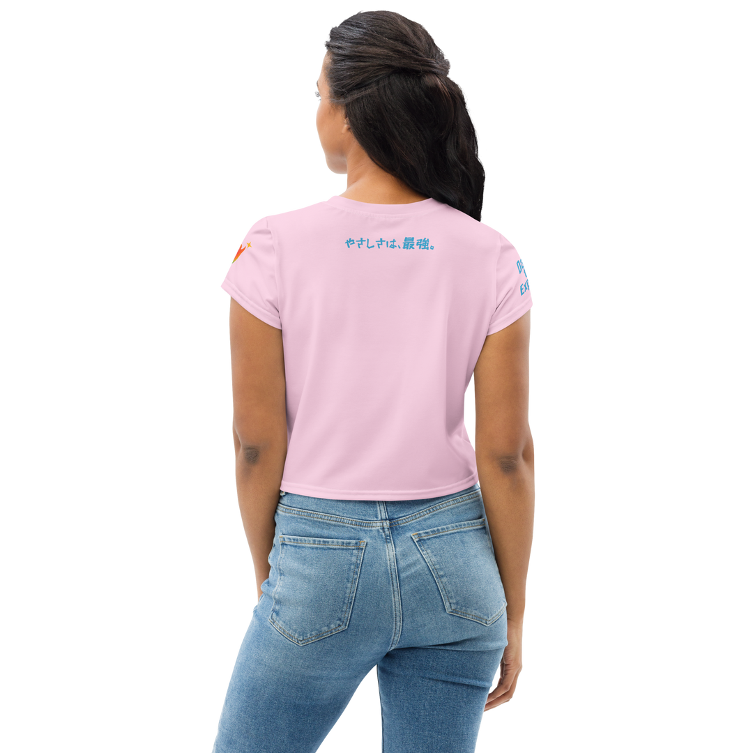 超絶無敵KAWAii 01 CROP TEE-やさしさ最強バージョン-パステルピンク