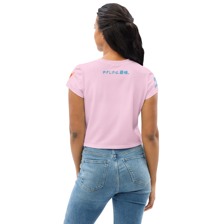 超絶無敵KAWAii 01 CROP TEE-やさしさ最強バージョン-パステルピンク