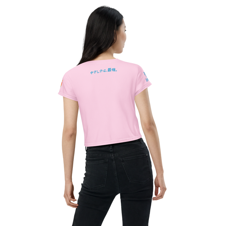 超絶無敵KAWAii 01 CROP TEE-やさしさ最強バージョン-パステルピンク