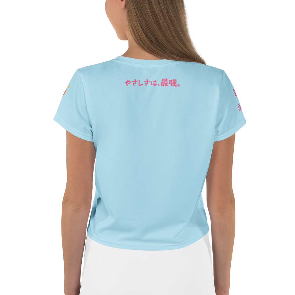超絶無敵KAWAii 01 CROP TEE-やさしさ最強バージョン-スカイブルー