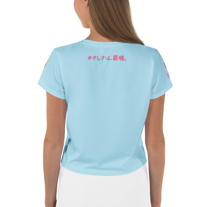 超絶無敵KAWAii 01 CROP TEE-やさしさ最強バージョン-スカイブルー