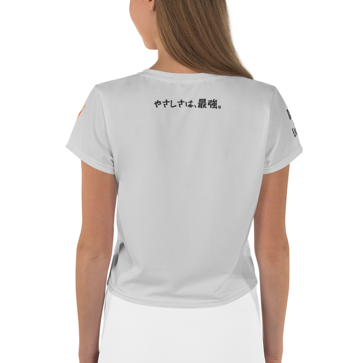 超絶無敵KAWAii 01 CROP TEE-やさしさ最強バージョン-ライトグレー