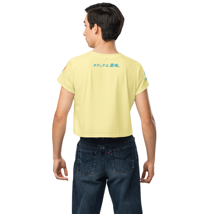 超絶無敵KAWAii 01 CROP TEE-やさしさ最強バージョン-バターイエロー
