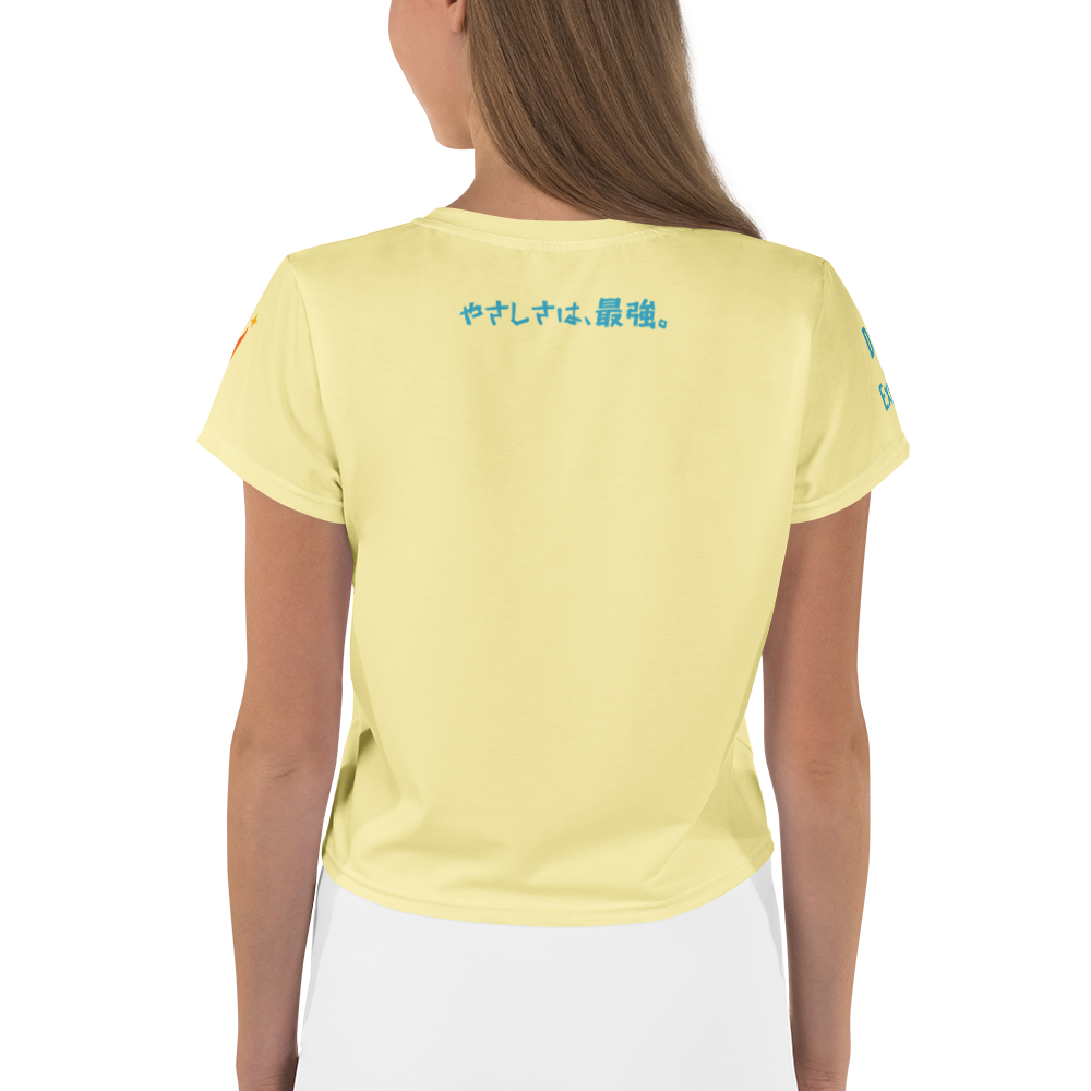 超絶無敵KAWAii 01 CROP TEE-やさしさ最強バージョン-バターイエロー