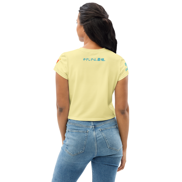 超絶無敵KAWAii 01 CROP TEE-やさしさ最強バージョン-バターイエロー