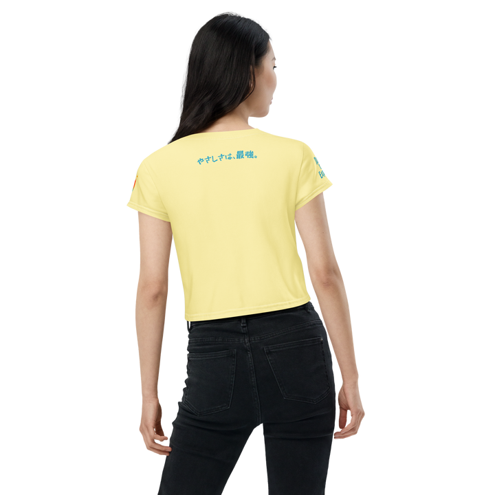 超絶無敵KAWAii 01 CROP TEE-やさしさ最強バージョン-バターイエロー