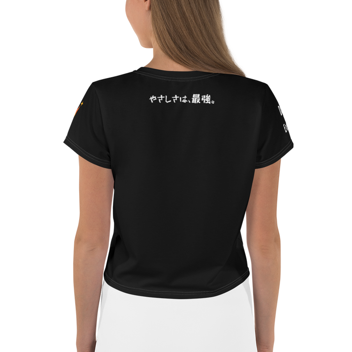 超絶無敵KAWAii 01 CROP TEE-やさしさ最強バージョン-ブラック