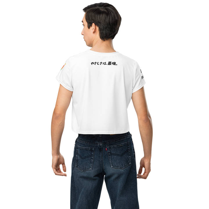 超絶無敵KAWAii 01 CROP TEE-やさしさ最強バージョン-ホワイト