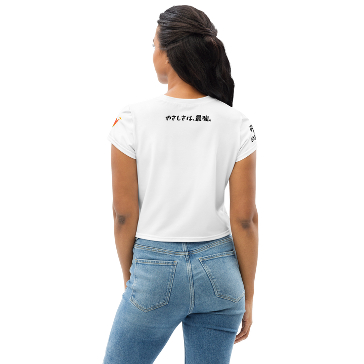 超絶無敵KAWAii 01 CROP TEE-やさしさ最強バージョン-ホワイト