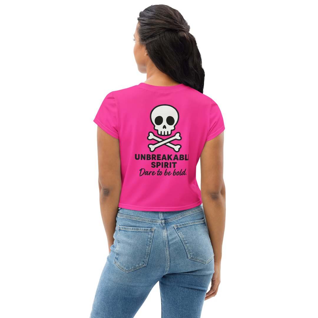 RISE ABOVE 04 – Pink Vivid Crop Tee