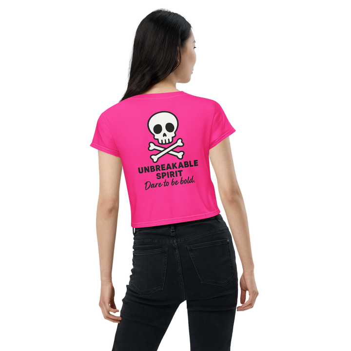 RISE ABOVE 04 – Pink Vivid Crop Tee