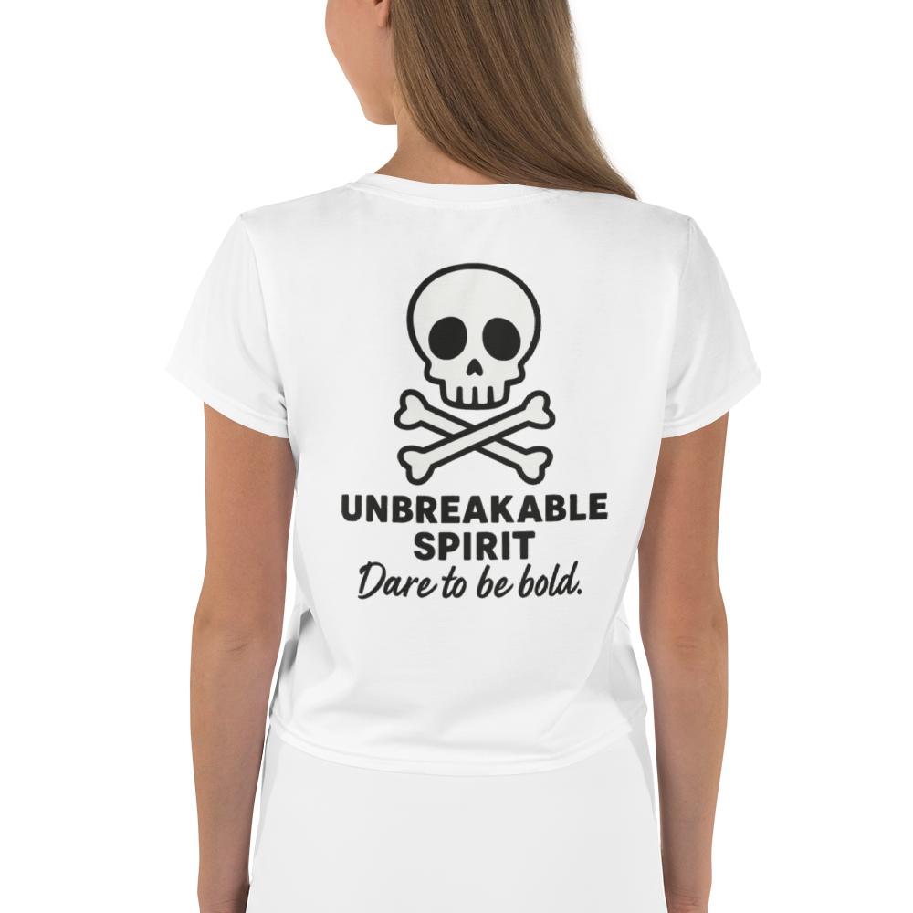 RISE ABOVE 04 – White Crop Tee