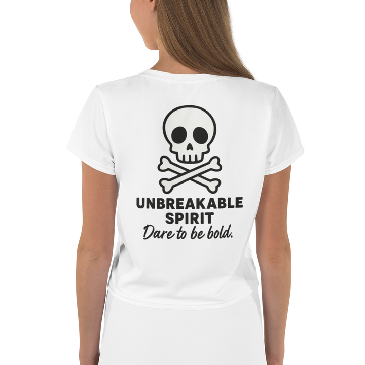 RISE ABOVE 04 – White Crop Tee