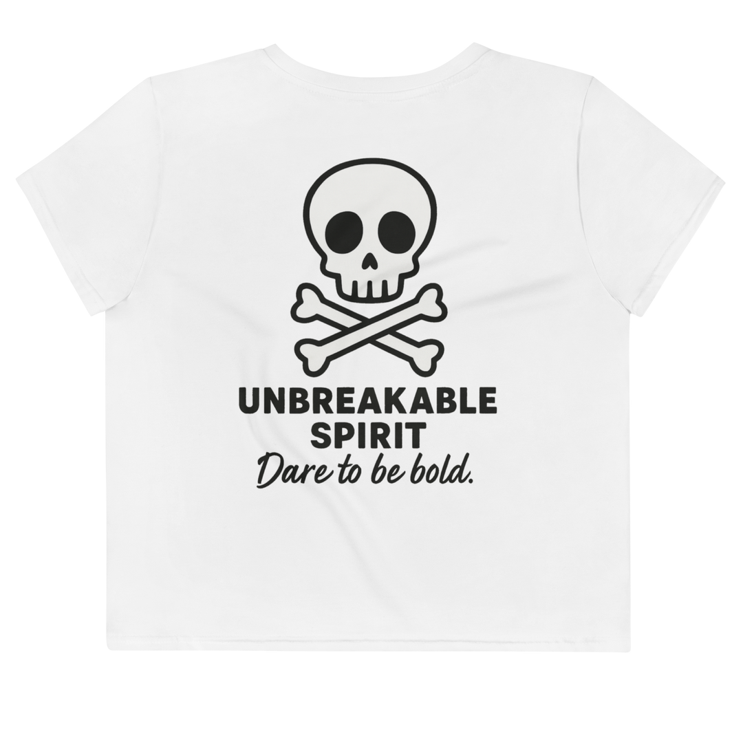 RISE ABOVE 04 – White Crop Tee