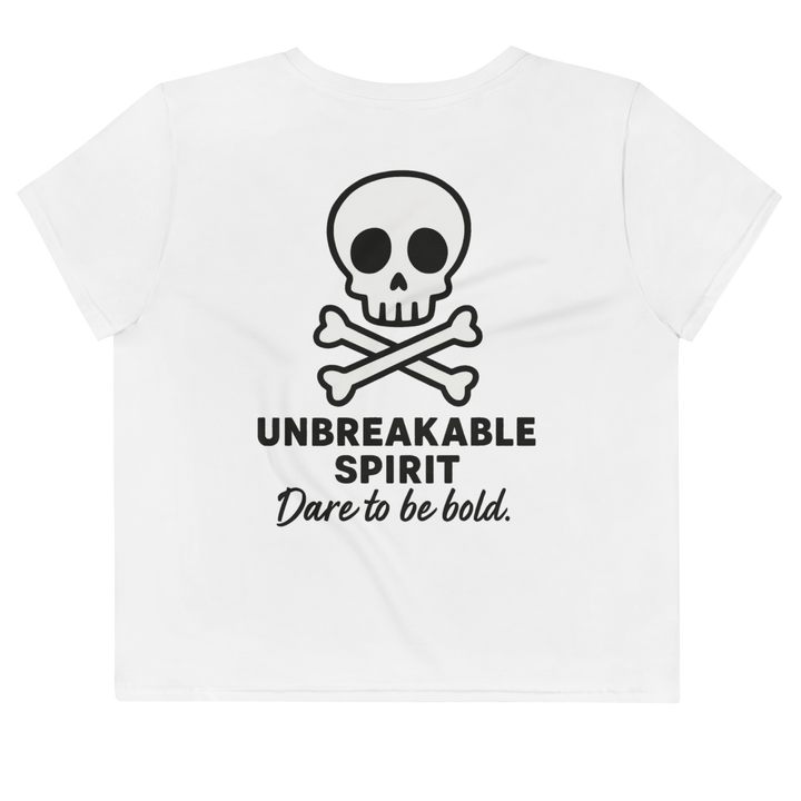 RISE ABOVE 04 – White Crop Tee