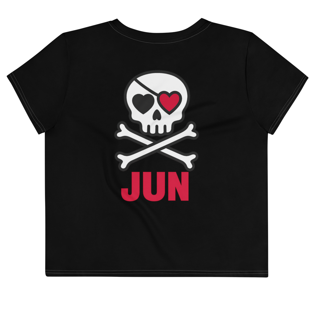 RISE ABOVE 06 – Black Crop Tee
