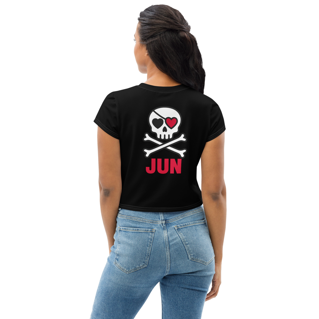 RISE ABOVE 06 – Black Crop Tee