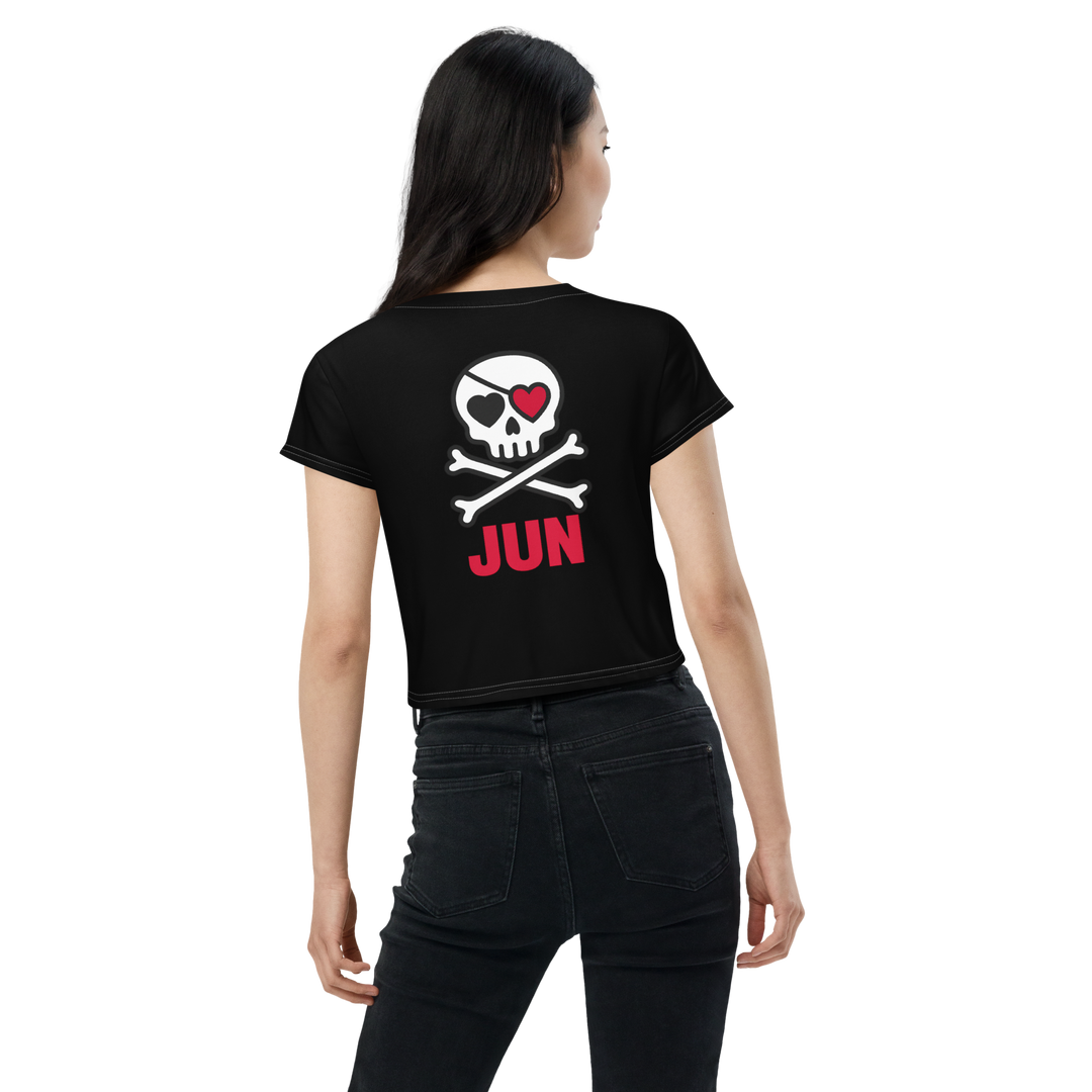 RISE ABOVE 06 – Black Crop Tee