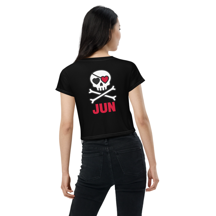 RISE ABOVE 06 – Black Crop Tee