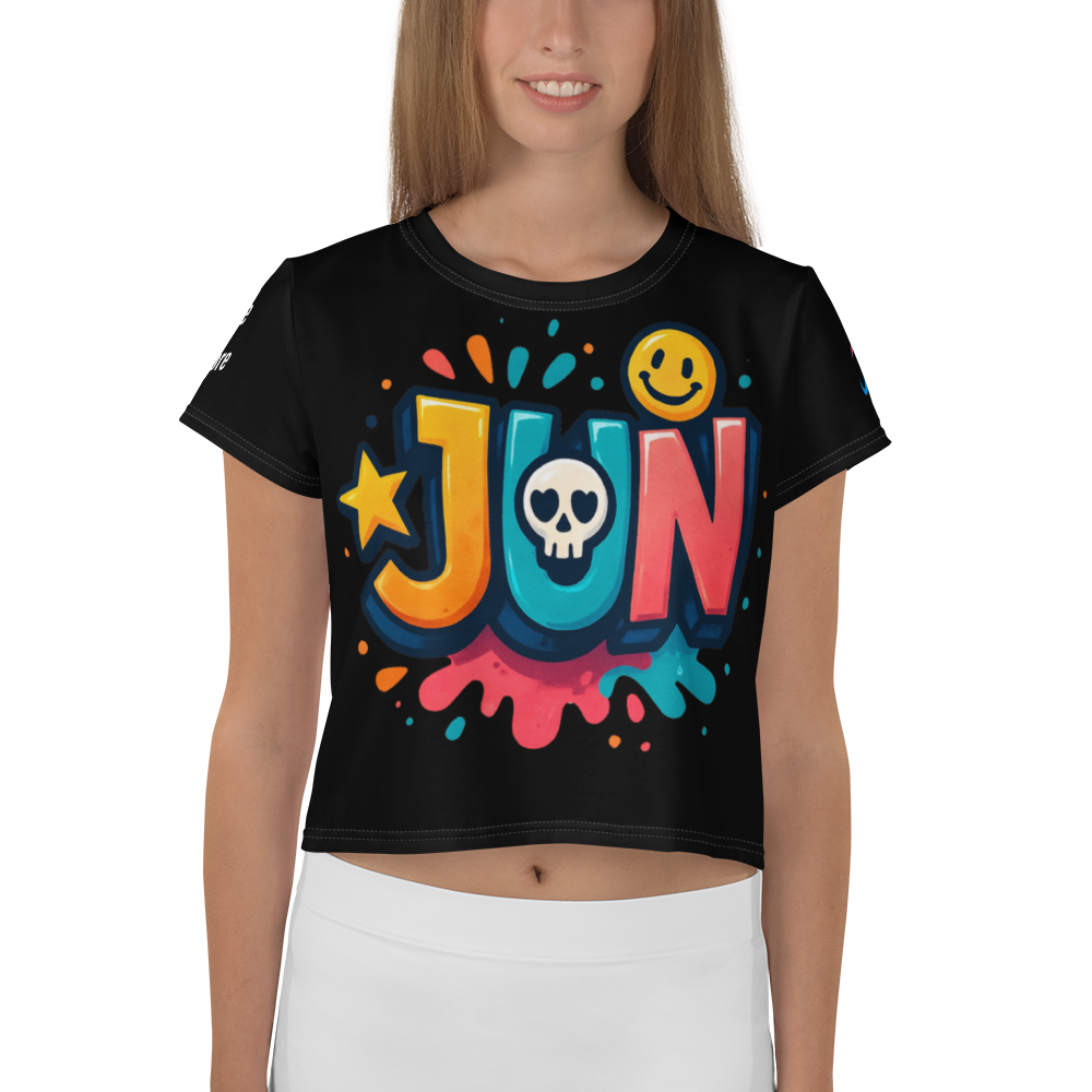 JUN CORE 01 – UNBREAKABLE SPIRIT CROP TEE （Black Edition）