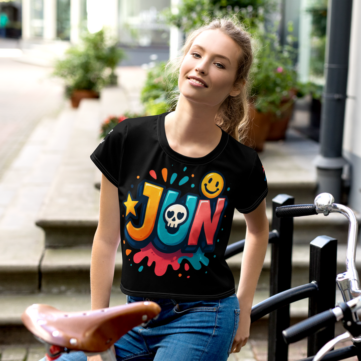 JUN CORE 01 – UNBREAKABLE SPIRIT CROP TEE （Black Edition）